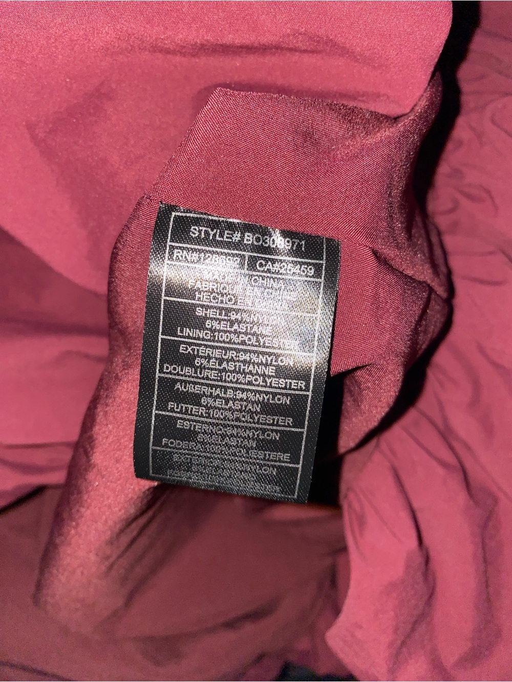 Steve Madden Dyanne Zip Front Bubble Mini Dress Deep Fig Wine Size L - Picture 4 of 4